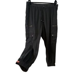Banana Republic Women's Black Lyocell Jogger Pants Elastic Waist Pull On Size XL